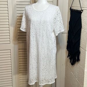 HAPTICS by HOLLY HARPER L lace swing dress NWOT